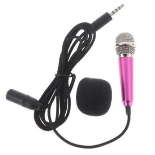 Portable 3.5mm Stereo Studio Mic KTV Karaoke Mini Microphone