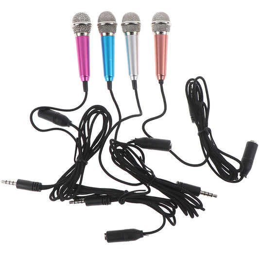 Portable 3.5mm Stereo Studio Mic KTV Karaoke Mini Microphone